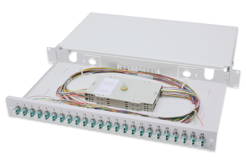 Digitus FO splice box 1U equipped 24xLC DX OM3