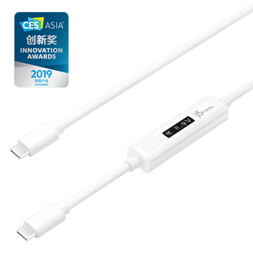J5create USB-C Dynamic Power Meter Charging Cable
