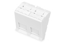 DIGITUS 45x45 mm 2-port face plate angle