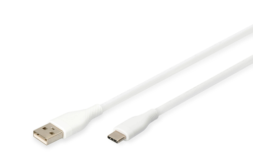 Digitus USB-C silicone connection cable 1m white