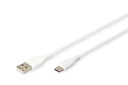 Digitus USB-C silicone connection cable 1m white