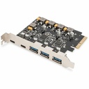 Digitus PCIe Karte 2x USB-C + 3x USB A