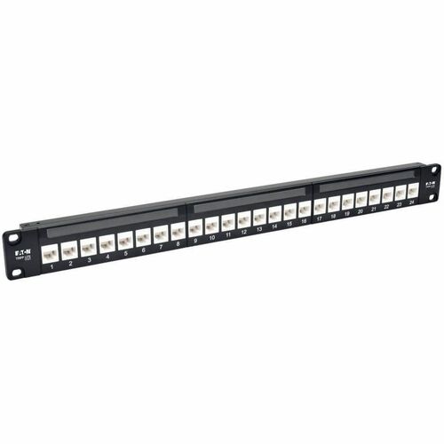 Tripp Lite 24-Port 1U Rack-Mount Cat6a Feedthrough Patch Panel, RJ45 Ethernet