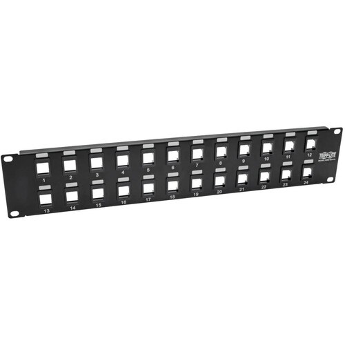 Tripp Lite N062-024-KJ 24-Port 2U RackMount Unshielded Blank Keystone/Multimedia PatchPanel