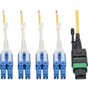 Tripp Lite N390-02M-8LC-AP MTP/MPO to 8xLC Singlemode Breakout Patch Cable, Yellow, 2 m