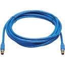 Tripp Lite NM12-6A1-03M-BL M12 X-Code Cat6a 10G Ethernet Cable, M/M, Blue, 3 m (9.8 ft.)
