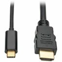 Tripp Lite USB C to HDMI Adapter Cable (M/M), 3840 x 2160 (4K x 2K) @ 30 Hz, 3 ft