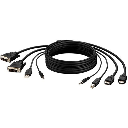 Belkin TAA 2 DVI t-to HDMI/USB/AUD CBL, VD MM; USB A/B, 6'