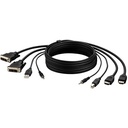 Belkin TAA 2 DVI t-to HDMI/USB/AUD CBL, VD MM; USB A/B, 6'