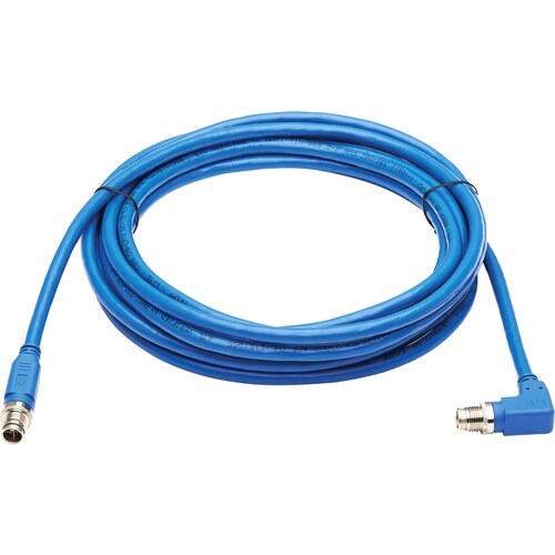 Tripp Lite NM12-6A3-03M-BL M12 X-Code Cat6a 10G Ethernet Cable, M/M, Blue, 3 m (9.8 ft.)