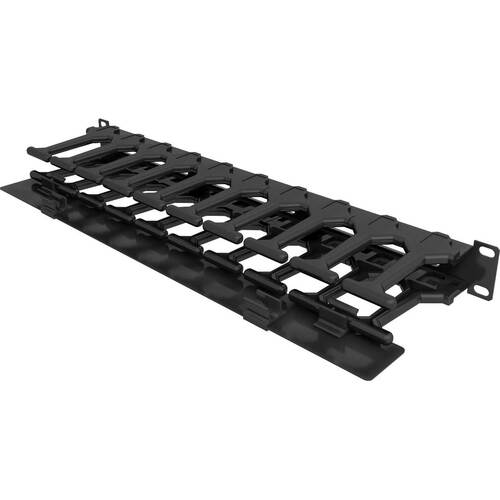 Vertiv Horizontal Cable Manager, 1U x 4" Deep, Single-Sided with Cover (Qty 1)