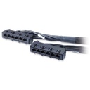 Apc Data Distrbution Cable, CAT6 UTP CMR 6XRJ-45 Black 9FT (2.7M)
