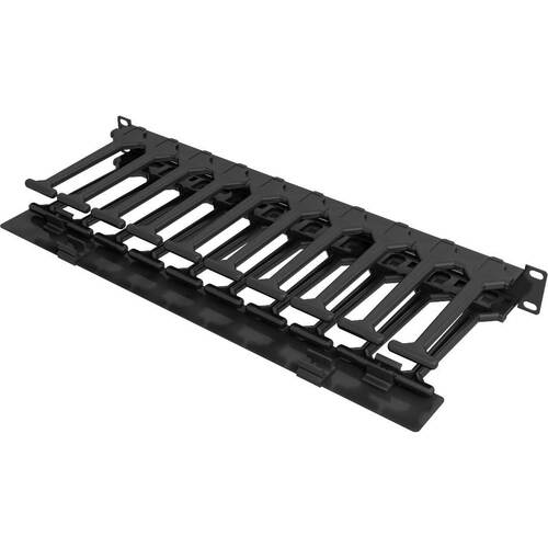 Vertiv Horizontal Cable Manager, 1U x 6" Deep, Single-Sided with Cover (Qty 1)