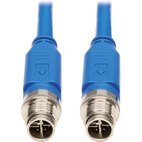 Tripp Lite NM12-601-01M-BL M12 X-Code Cat6 Ethernet Cable, M/M, Blue, 1 m (3.3 ft.)