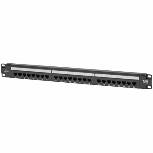 Tripp Lite N252-P24 24-Port 1U Rack-Mount Cat6 Patch Panel - PoE+ Compliant