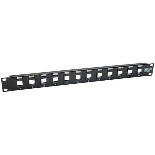 Tripp Lite N062-012-KJ 12-Port 1U RackMount Unshielded Blank Keystone/Multimedia PatchPanel