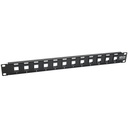Tripp Lite N062-012-KJ 12-Port 1U RackMount Unshielded Blank Keystone/Multimedia PatchPanel