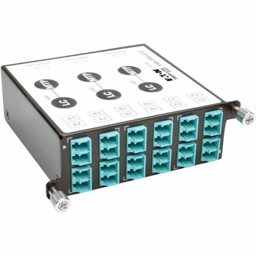 Tripp Lite 40 GB to 10 GB Breakout Cassette, (x3) 8-Fiber OM4 MTP/MPO to (x12) LC Duplex