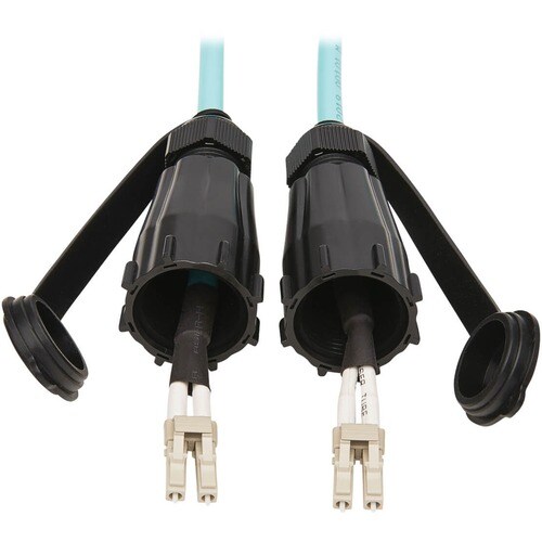 Tripp Lite N820-01M-IND 10Gb Duplex Multimode 50/125 OM3 Fiber Patch Cable, Aqua, 1 m
