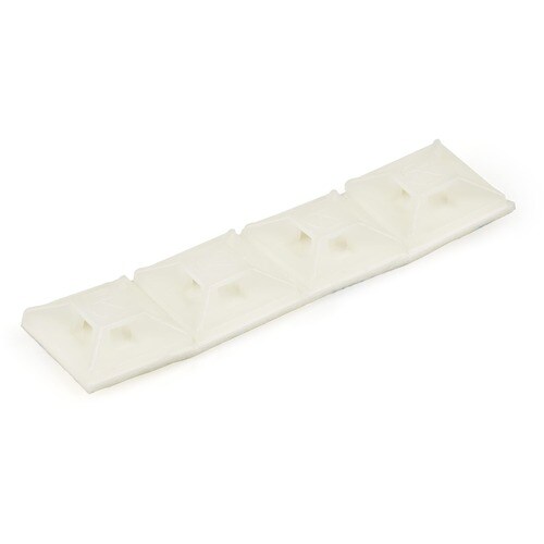 Startech.Com 100 Pack Cable Tie Mounts with Adhesive Tape for 0.13 in. (3.2 mm) Wide Ties