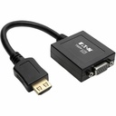 Tripp Lite HDMI to VGA + Audio Adapter, 6 In.