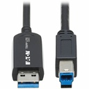 Tripp Lite U328F-15M USB 3.2 Gen 1 Fiber Active Optical Cable, M/M, Black, 15 m (49 ft.)