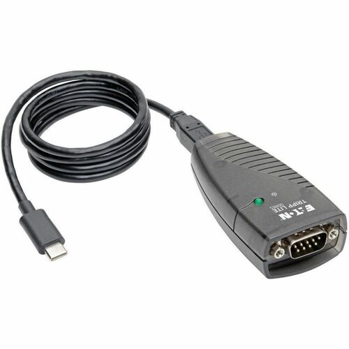 Tripp Lite USB-C to Serial Adapter (DB9) - Keyspan, High-Speed (M/M), Detachable Cable, TAA