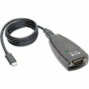 Tripp Lite USB-C to Serial Adapter (DB9) - Keyspan, High-Speed (M/M), Detachable Cable, TAA