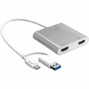 J5create USB-C to Dual HDMI Multi-Monitor Adapter