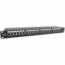 Tripp Lite 24-Port Cat6a Shielded Patch Panel - 10 Gbps, STP, 110 Punch Down, RJ45, 1U, TAA