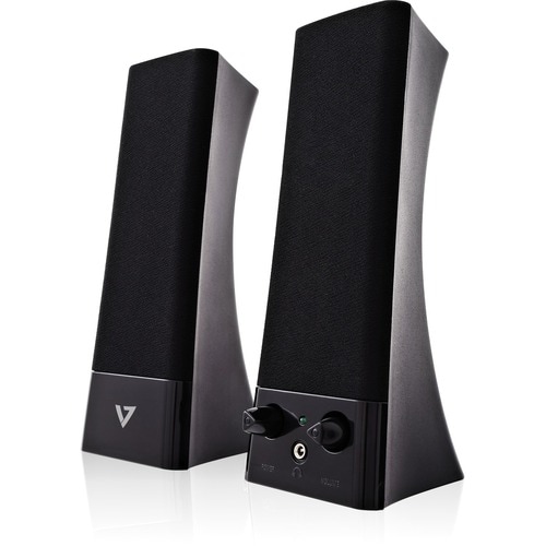 V7 SP2500-USB-6EV7 USB Powered Stereo Speakers - Black
