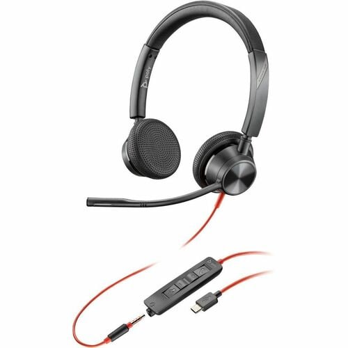 Hp Blackwire 3325 Stereo USB-C Headset +3.5mm Plug +USB-C/A Adapter