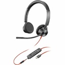 Hp Blackwire 3325 Stereo USB-C Headset +3.5mm Plug +USB-C/A Adapter