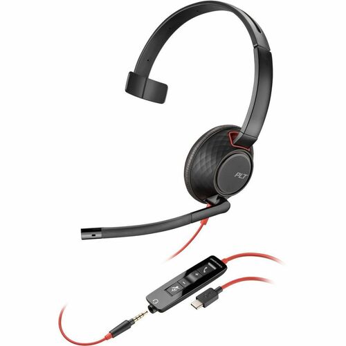 Hp Blackwire 5210 Monaural USB-C Headset + 3.5mm Plug + USB-C/A Adapter (Bulk)