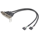 Startech.Com 2 Port USB A Female Low Profile Slot Plate Adapter