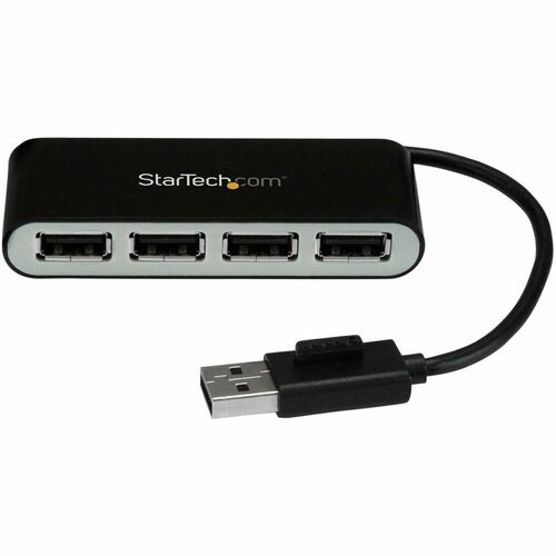 Startech.Com 4 Port Portable USB 2.0 Hub w/ Built-in Cable - 4 Port USB Hub