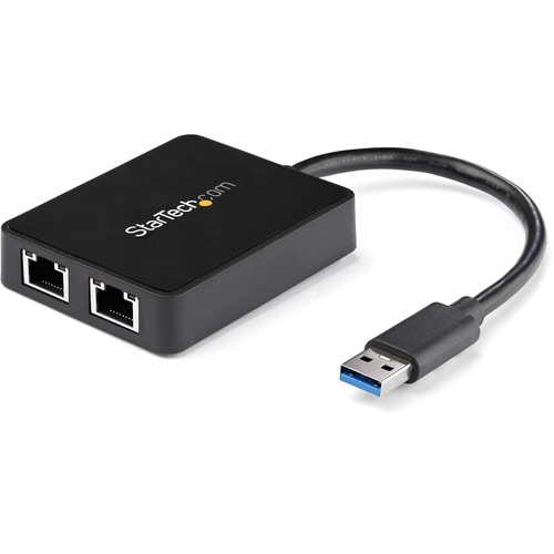Startech.Com USB 3.0 to Dual Port Gigabit Ethernet Adapter NIC w/ USB Pass-Through