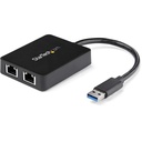 Startech.Com USB 3.0 to Dual Port Gigabit Ethernet Adapter NIC w/ USB Pass-Through