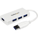 Startech.Com Portable 4 Port SuperSpeed Mini USB 3.0 Hub - White