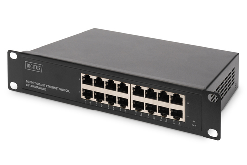 Digitus 16-port Gigabit Ethernet Switch, 10" , Unmanaged