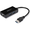 Startech.Com USB 3.0 to Gigabit Network Adapter with Built-In 2-Port USB Hub