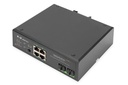 Digitus Industrial 4-Port Gigabit PoE+ Switch with 2 x SFP Uplink