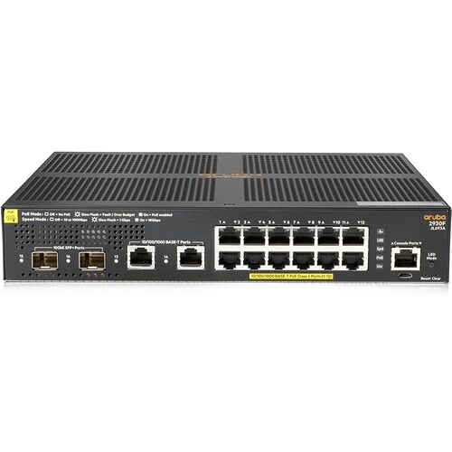 Hewlett Packard Enterprise 2930F 12G PoE+ 2G/2SFP+ Switch