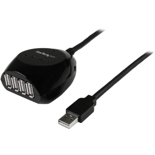 Startech.Com 15m USB 2.0 Active Cable with 4 Port Hub