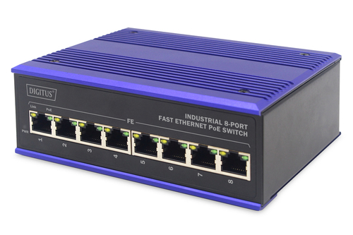 Digitus INDUSTRIAL 8-PORT 10/100POE SW