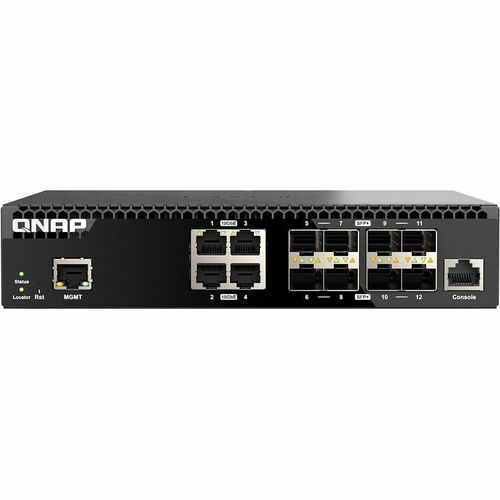 Qnap Half-Width Rackmount Full 10GbE L2 Managed Switch for SMB/SOHO High-Speed Networks