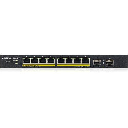 Zyxel 8-port GbE Smart Managed PoE Switch with GbE Uplink