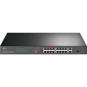 Tp-Link 16-Port 10/100 Mbps + 2-Port Gigabit Rackmount Switch with 16-Port PoE+