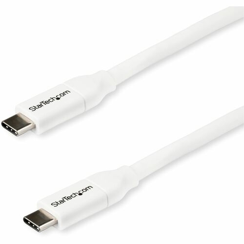Startech.Com USB-C to USB-C Cable w/ 5A PD-M/M-White-2m(6 ft.)-USB 2.0-USB-IF Certified