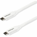 Startech.Com USB-C to USB-C Cable w/ 5A PD-M/M-White-2m(6 ft.)-USB 2.0-USB-IF Certified